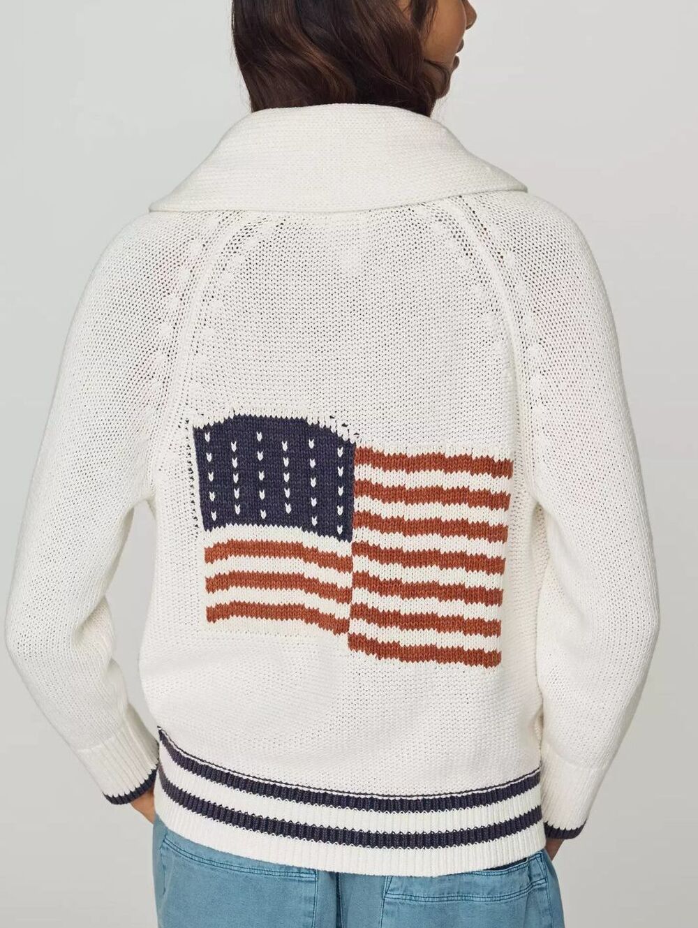 Maeve Lawson American Flag Cardigan